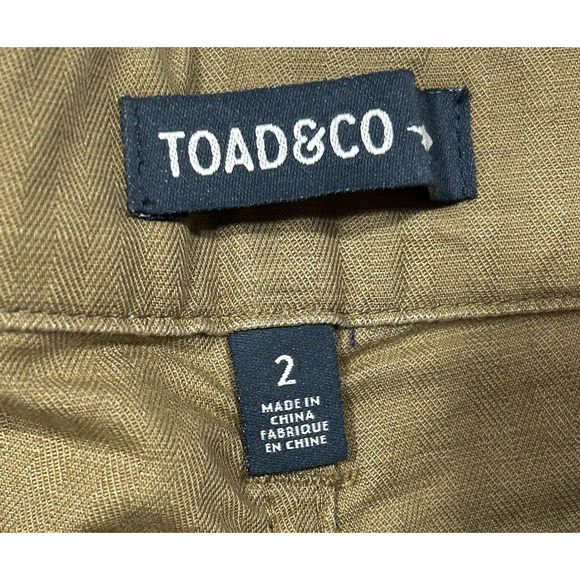 Toad & Co Women's Juniper Utility Pant‎ Honey Brown Button Fly Size 2 New - Picture 9 of 15